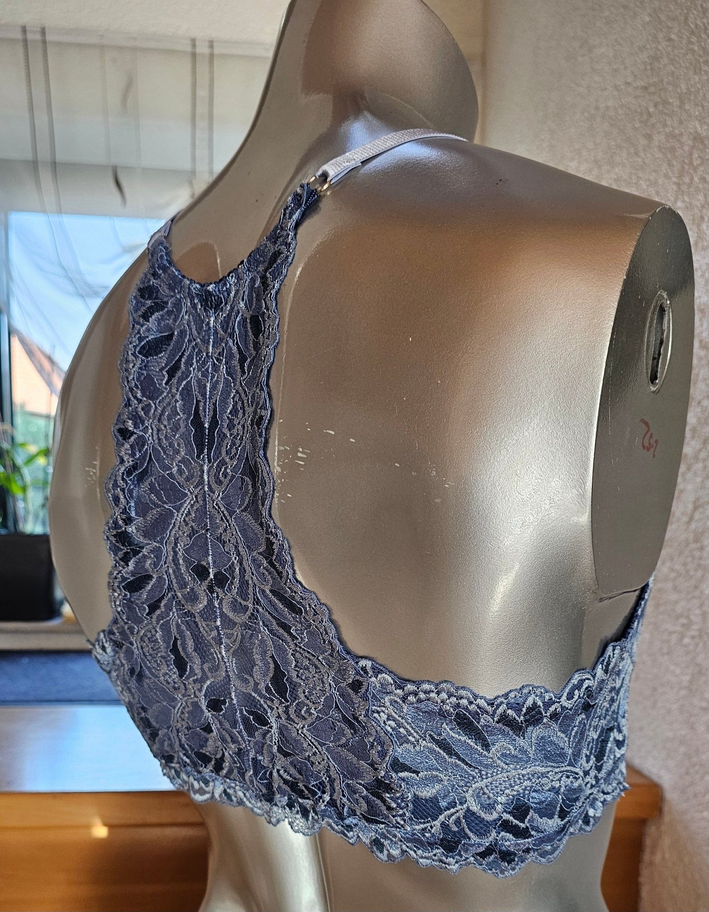 Herren Muscle - Shirt Bustier sportliche Unterwäsche elastische jeans farbene transparente Spitze - SEXSENSE