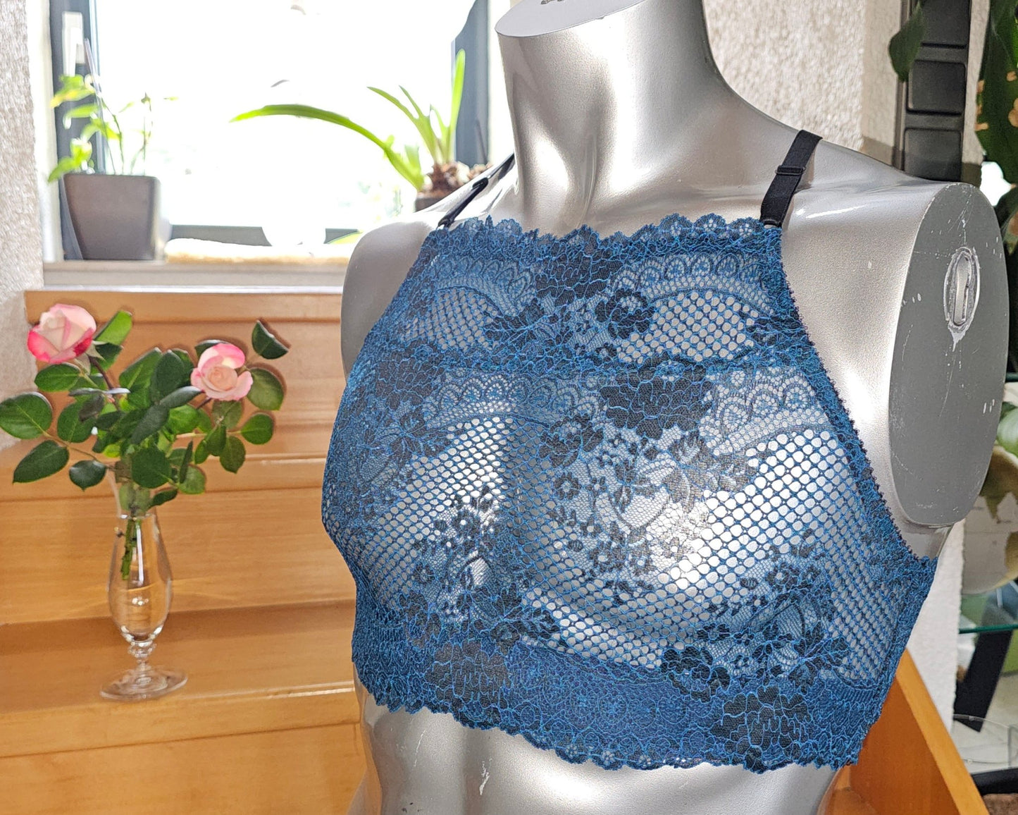 Herren Muscle - Shirt Bustier sportliche Unterwäsche elastische patrol farbene transparente Spitze - SEXSENSE