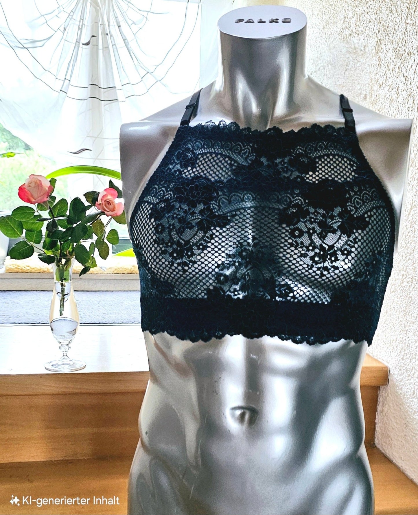 Herren Muscle - Shirt Bustier sportliche Unterwäsche elastische patrol farbene transparente Spitze - SEXSENSE
