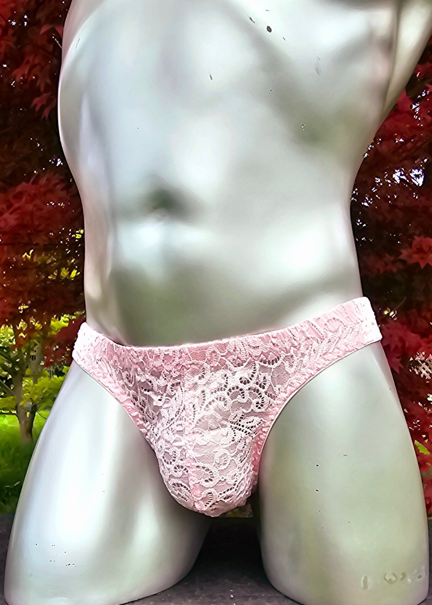 Herren Spitzen Slip Hipster Panty rosa feminin Crossdress - Secret - SEXSENSE