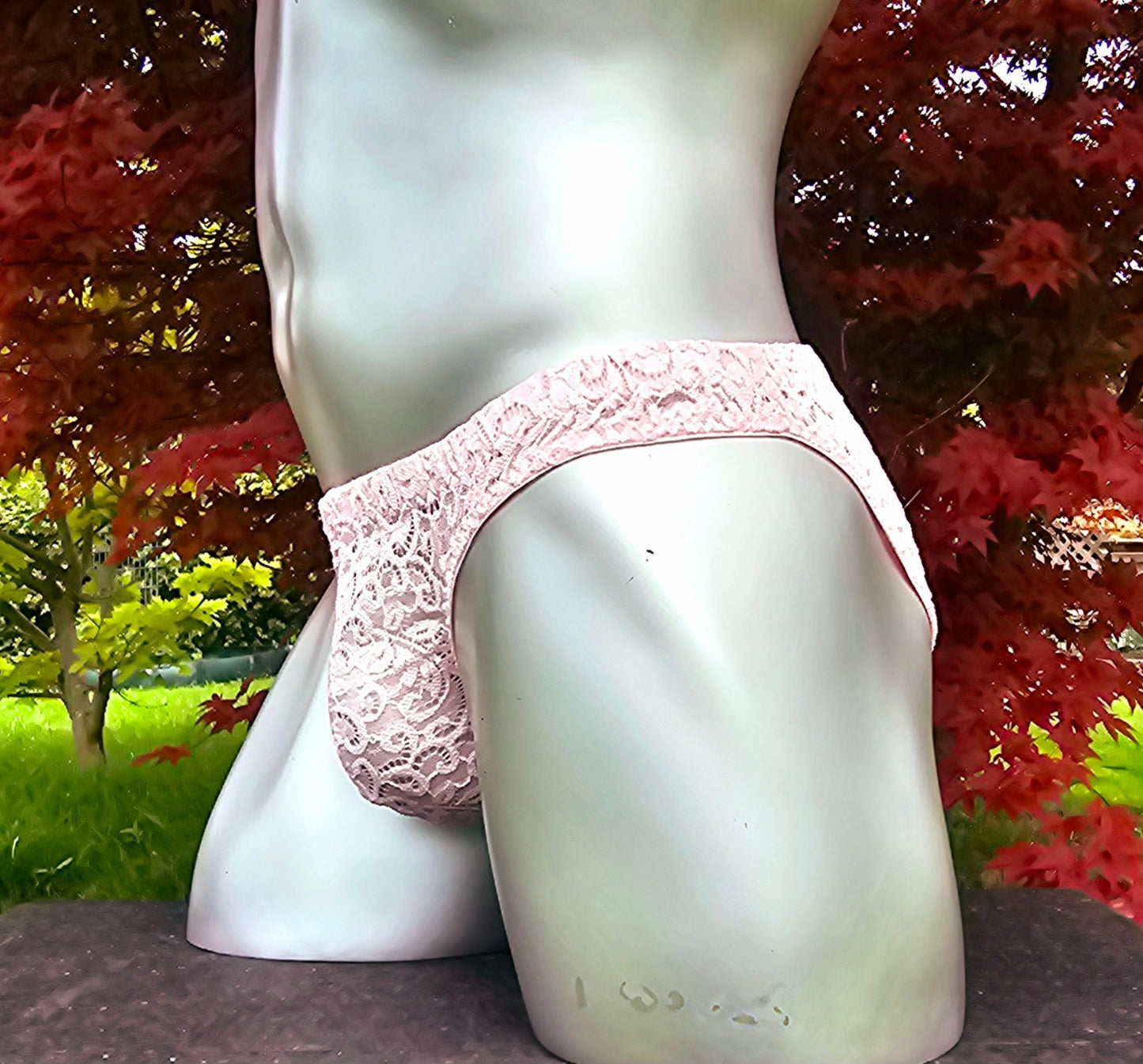 Herren Spitzen Slip Hipster Panty rosa feminin Crossdress - Secret - SEXSENSE