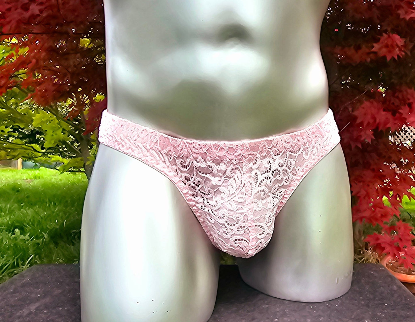 Herren Spitzen Slip Hipster Panty rosa feminin Crossdress - Secret - SEXSENSE