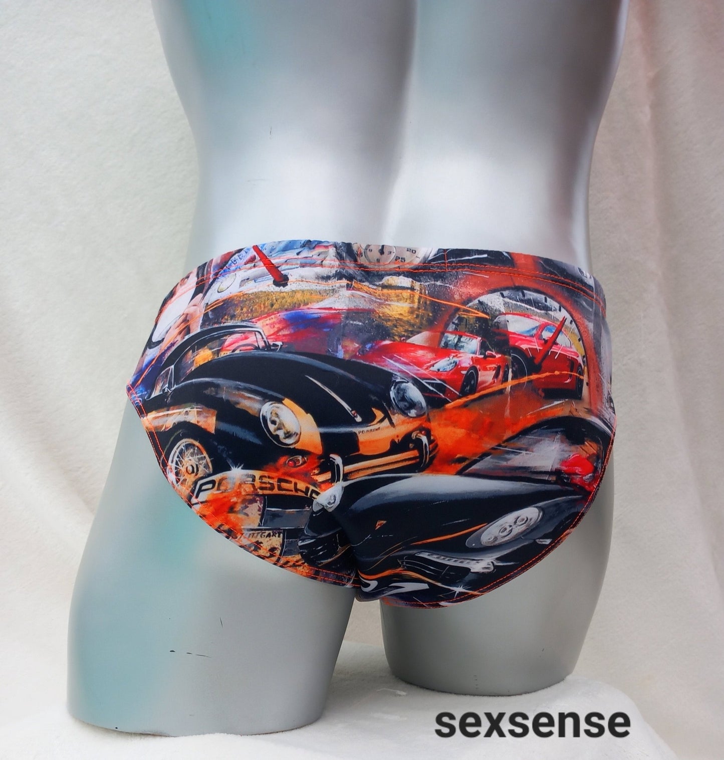 Badehose 911 Porsche Auto Car Sportwagen All over Druck Fan Artikel elastischer Scuba Jersey - SEXSENSE