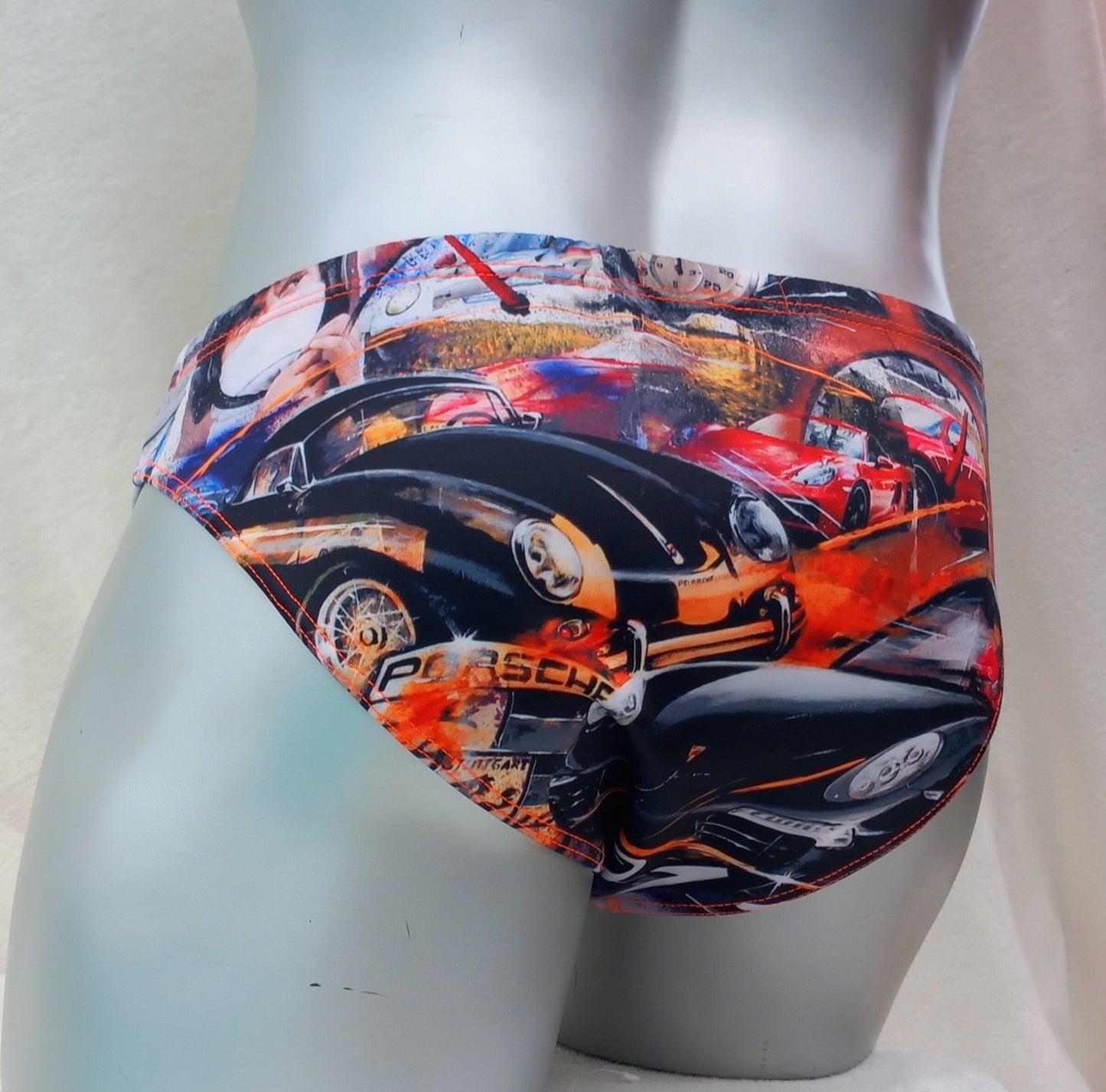 Badehose 911 Porsche Auto Car Sportwagen All over Druck Fan Artikel elastischer Scuba Jersey - SEXSENSE