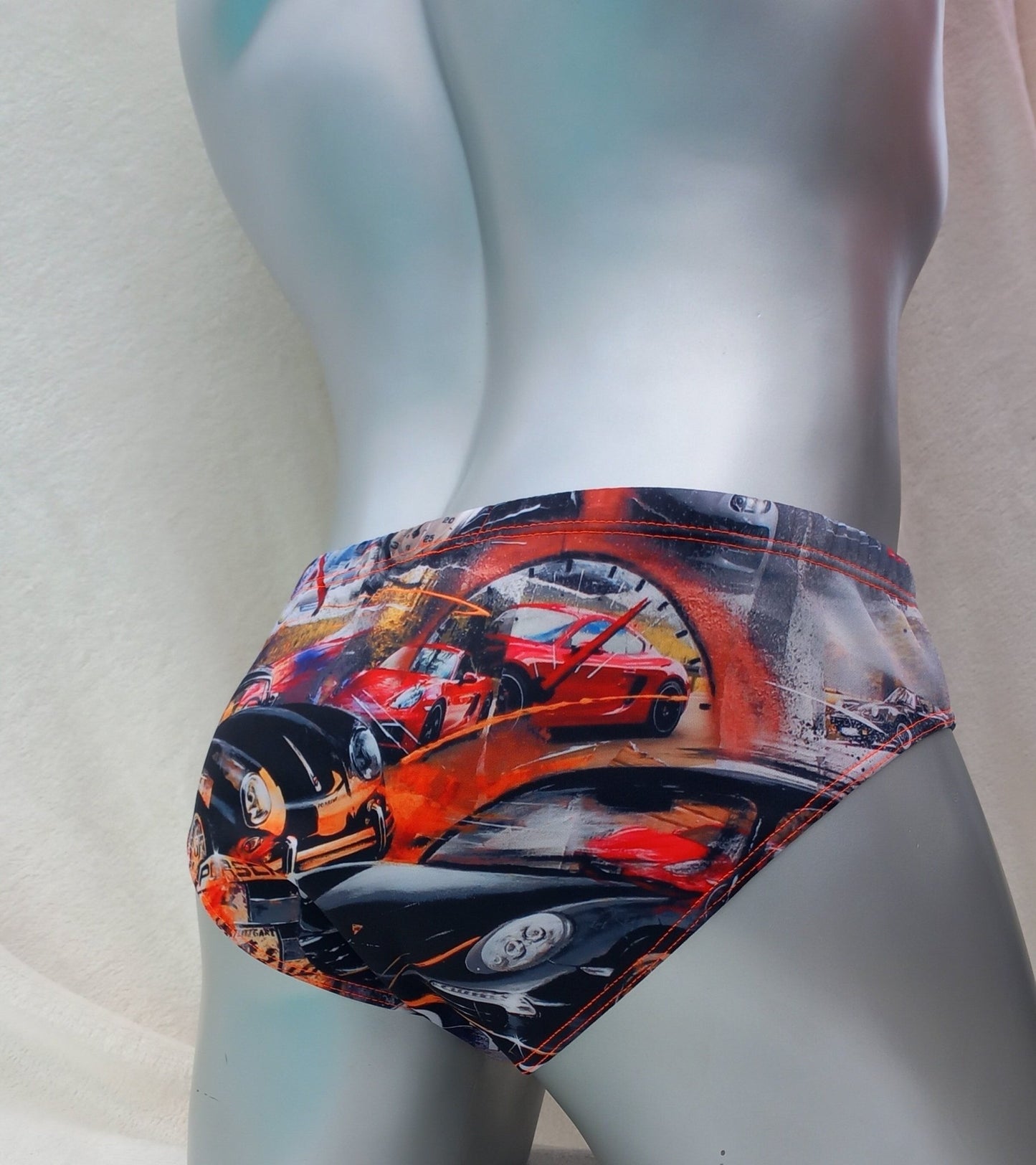 Badehose 911 Porsche Auto Car Sportwagen All over Druck Fan Artikel elastischer Scuba Jersey - SEXSENSE