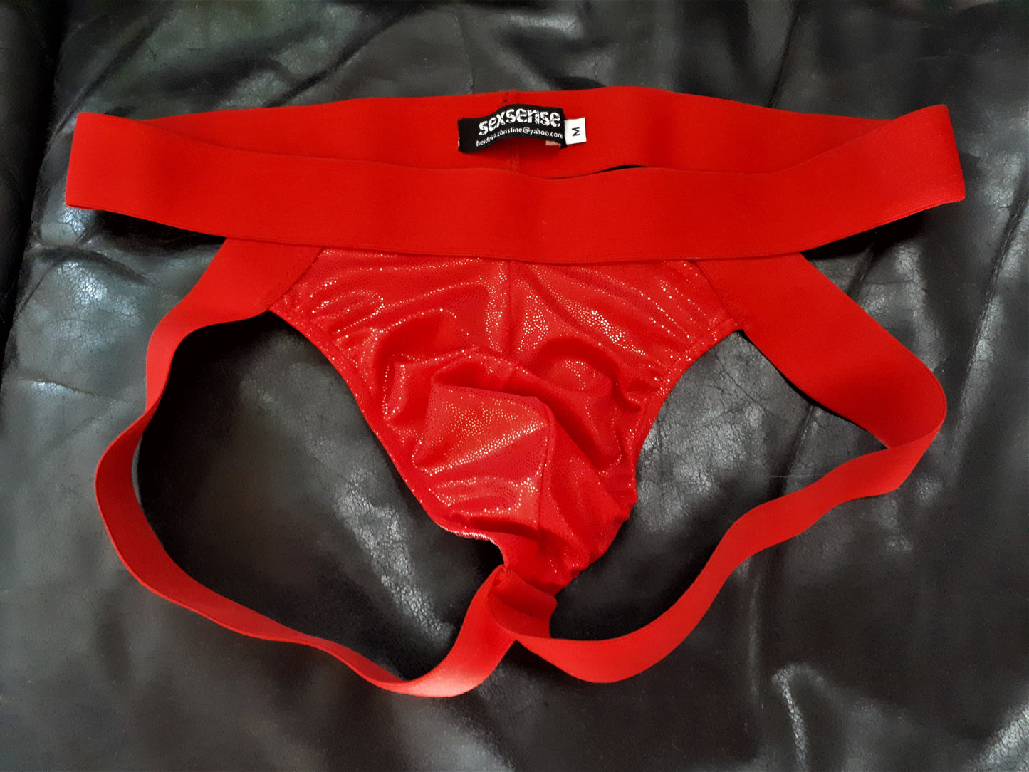 Sling-Thong Herren Tanga ouvert Ferrari Rot Lingerie Dessous Push up Suspensorium aus Badelycra Gr S, M, L (Copy)