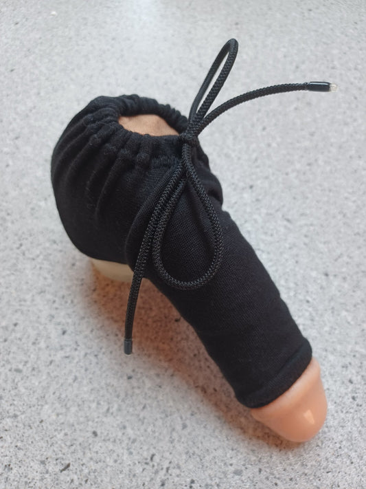 Penissocke schwarz Modal Lümmeltüte Juwelensäckchen Hodensack Willi Wärmer One - Sleeve - SEXSENSE