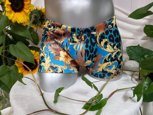 Boxershorts Badehose elastisch Scuba Jersey in Phantasie - Print - SEXSENSE