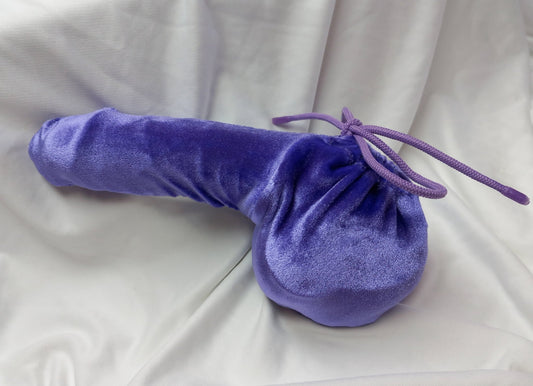 Penissocke Lümmeltüte Juwelensäckchen lila Samt Sleeve elastische Lycra - SEXSENSE