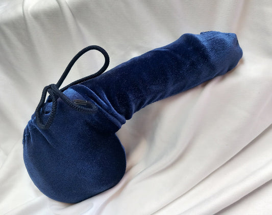 Penissocke Lümmeltüte Juwelensäckchen dunkelblauer Samt Eierwärmer Willypyjama - SEXSENSE