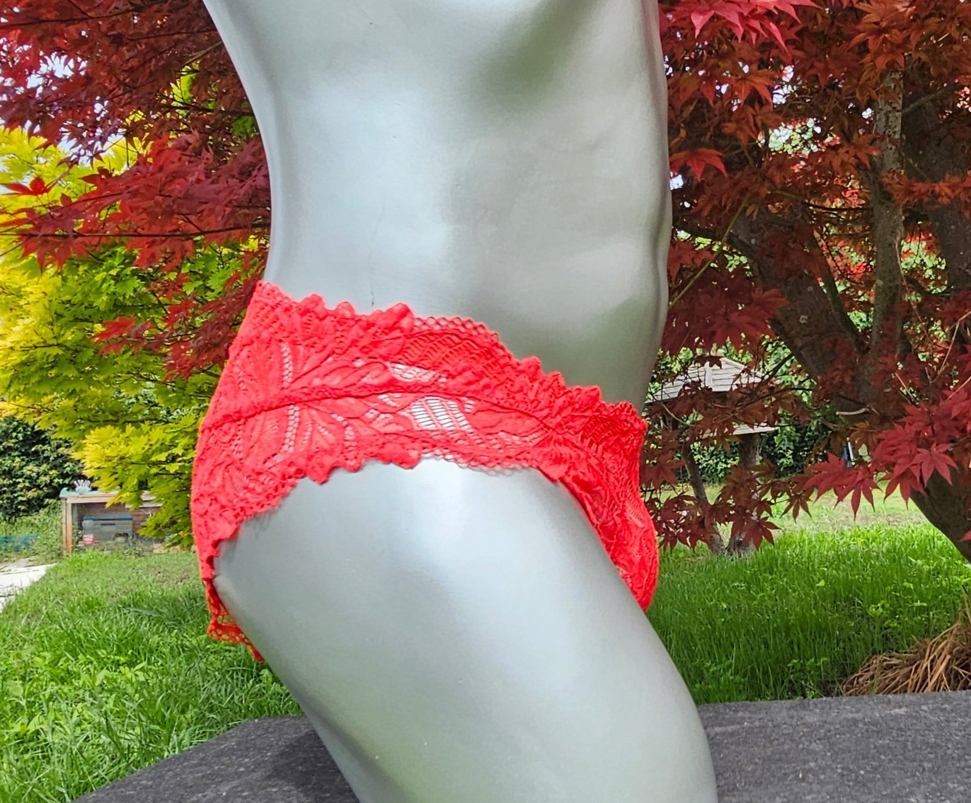 Herren Spitzen Slip Hipster Panty Ferrari - rot feminin Crossdress - Secret - SEXSENSE