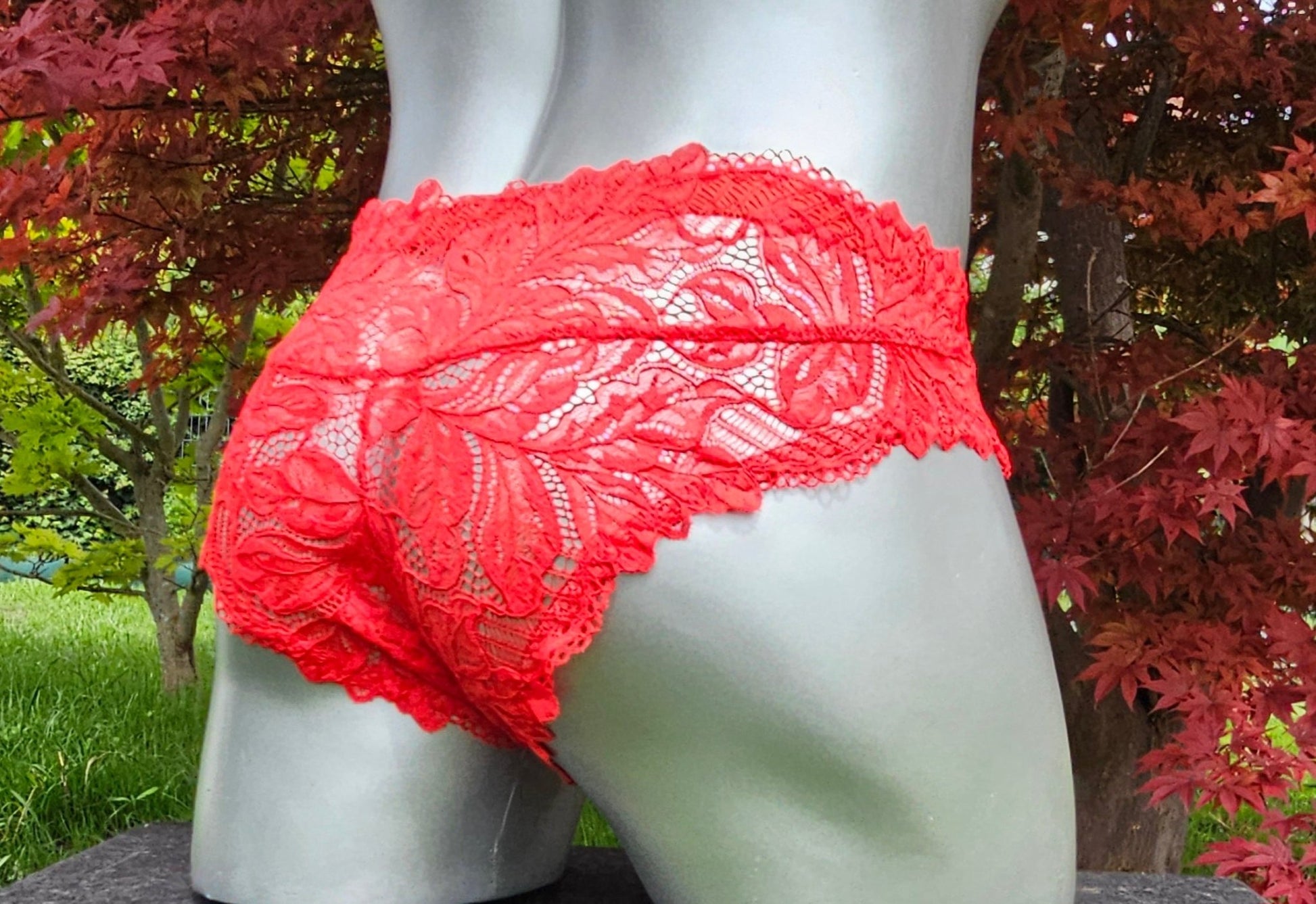 Herren Spitzen Slip Hipster Panty Ferrari - rot feminin Crossdress - Secret - SEXSENSE