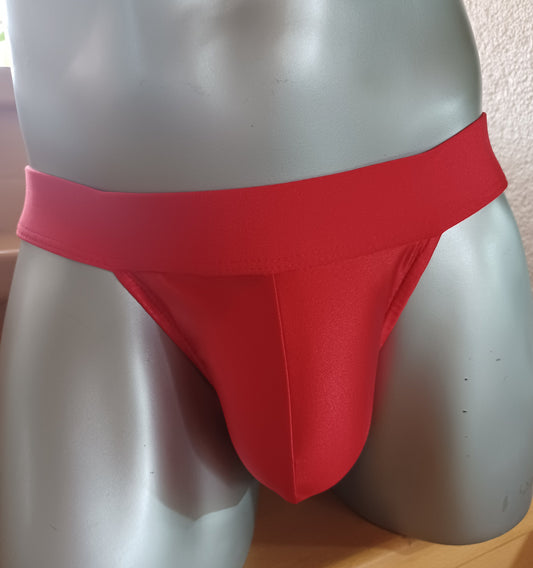 Thong fetisch ouvert Silikon Cockring Clubwear rot wetlook Unikat Badehose Gr. S oder M, Suspensorium Push Up