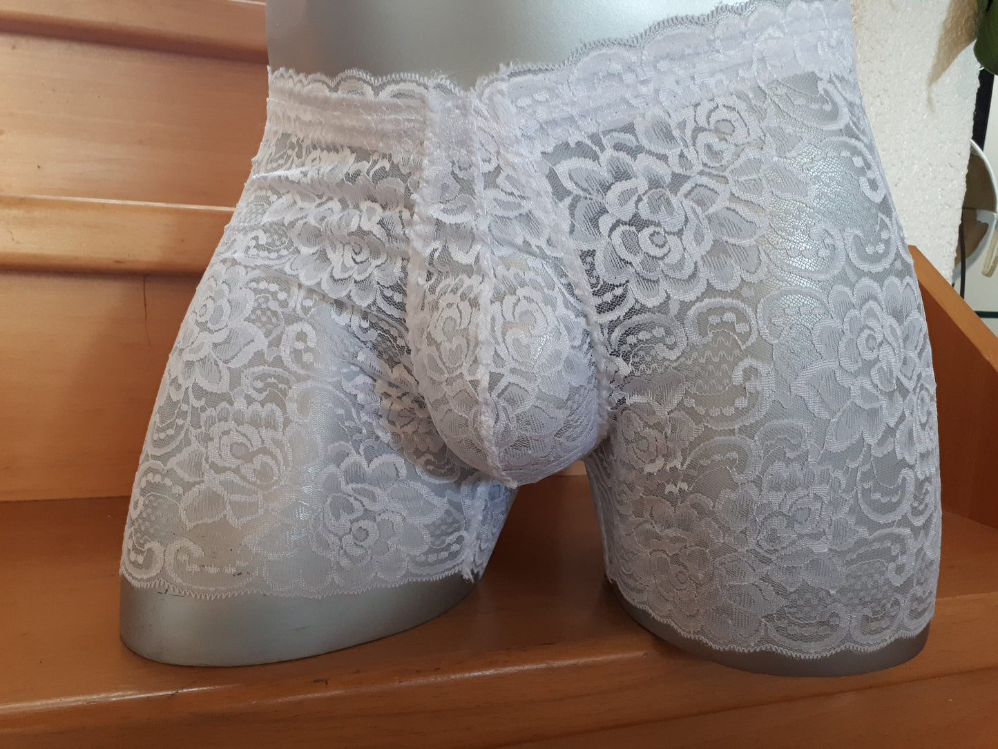 Boxershort open Butt Po offen Reizwäsche ouvert Herren Spitzen Dessous Unterwäsche Lingerie Sissy  Gr S-M Unikat