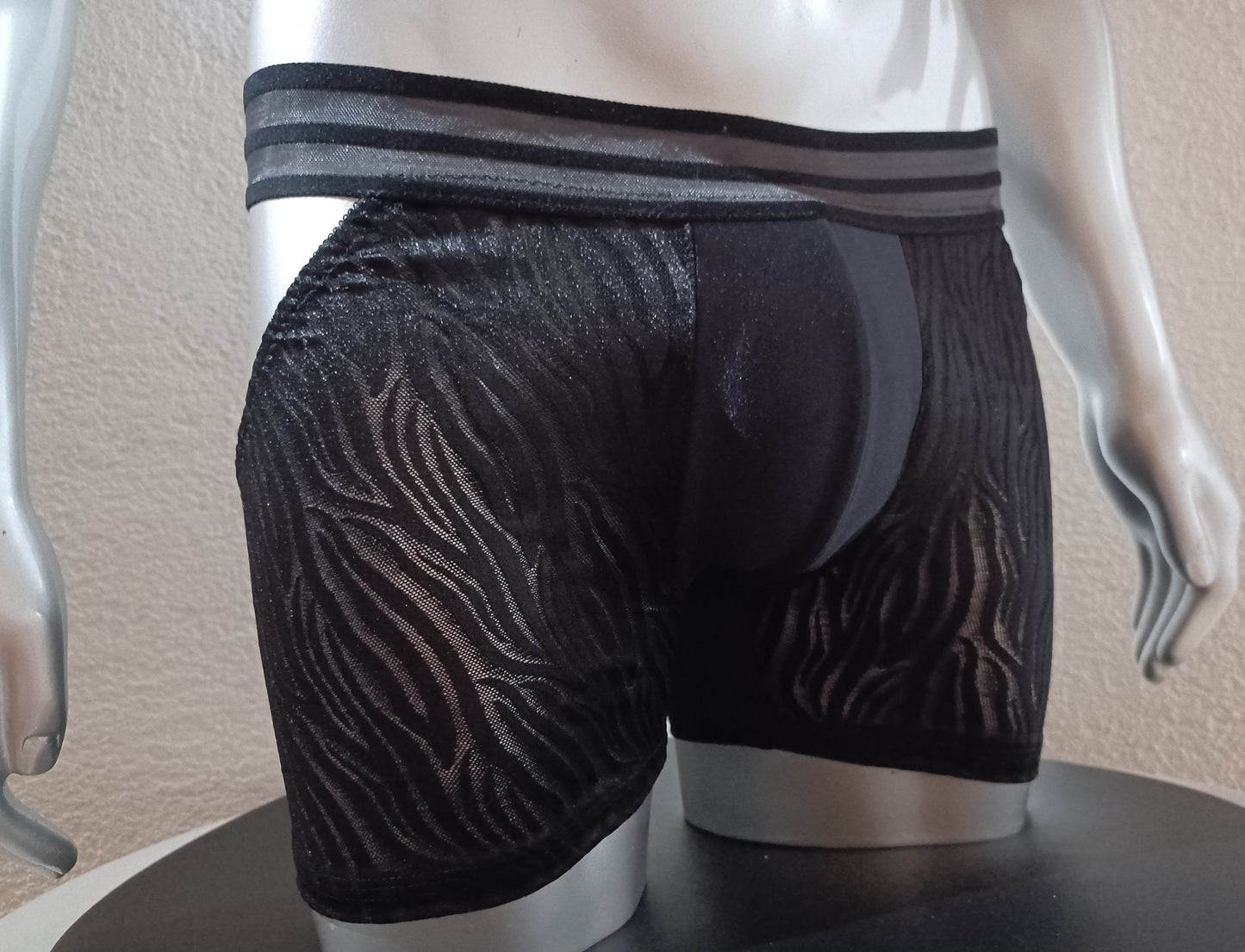 Boxershorts man Lingerie Open Butt polos Po offene schwarz Unikat Gr M Herren Dessous