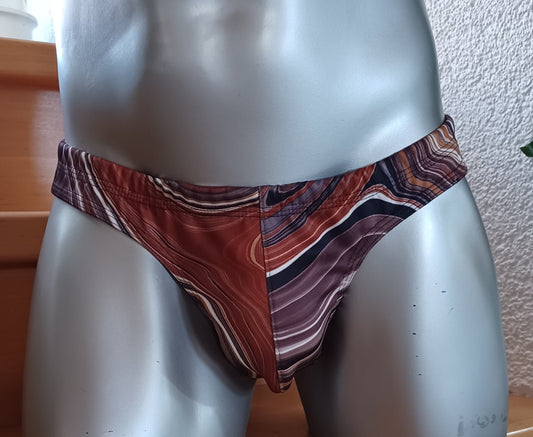 Badehose full Butt  Herren Dessous Unterwäsche Lingerie elastisches Scuba Jersey Gr M Unikat