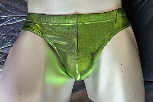 Badehose Viper Grün Metallic Lycra Jersey Herren Man sexy Lingerie Dessous Geschenk